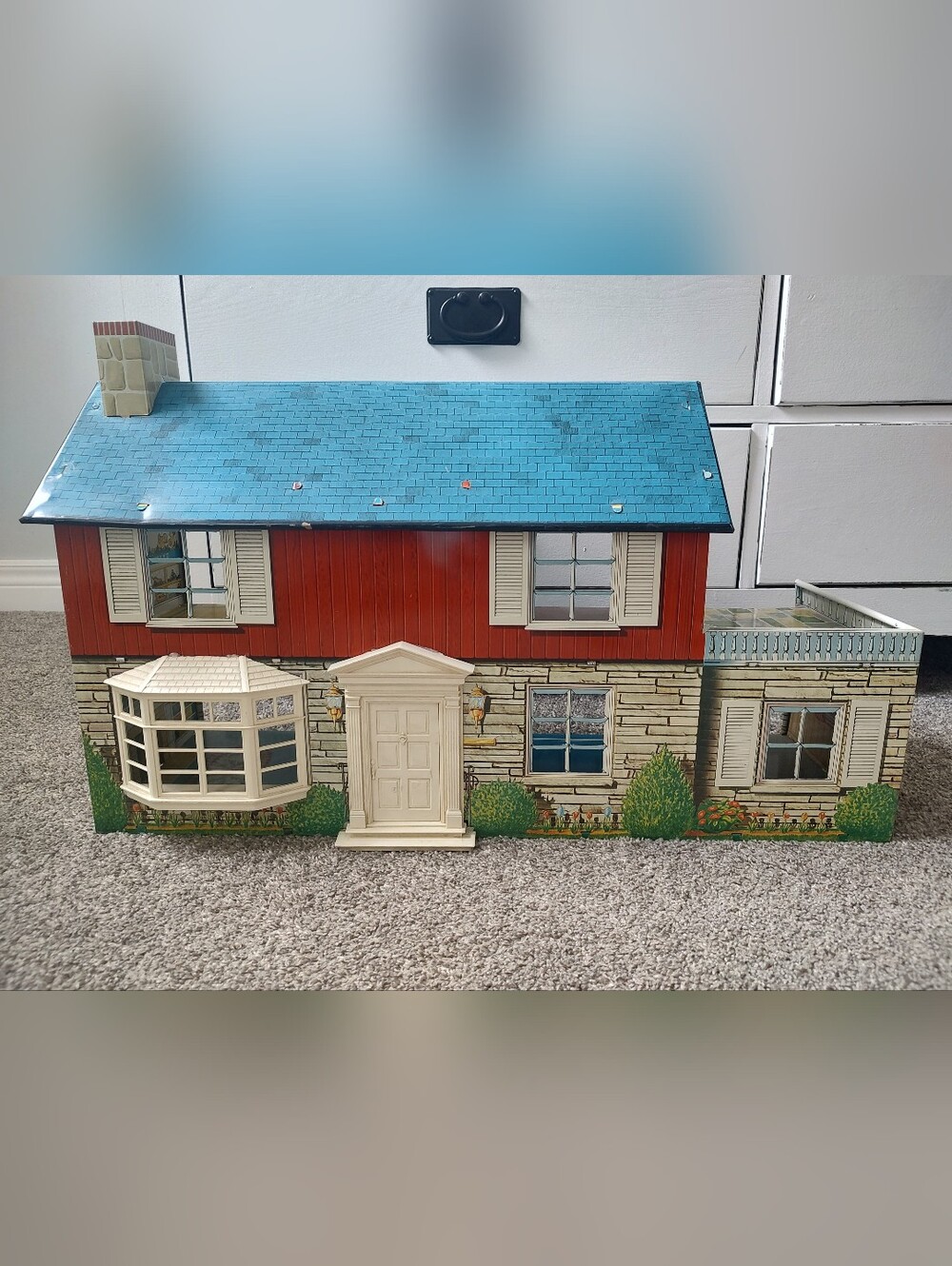 Vintage Marx Toys Two Story Tin Dollhouse